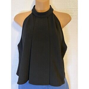 Flawless Women’s M Tank Halter Crop Black Sleeveless Top Minimalist Feminist New